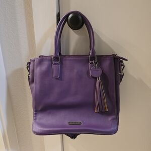 Namaste Maker's Satchel in Purple Vegan Leather.